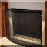 D14. Pilgrim bowed iron fireplace screen.  